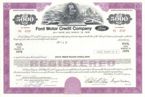 Ford Motor Credit Co. - aka Ford Credit - Automotive Bond - Car Maker