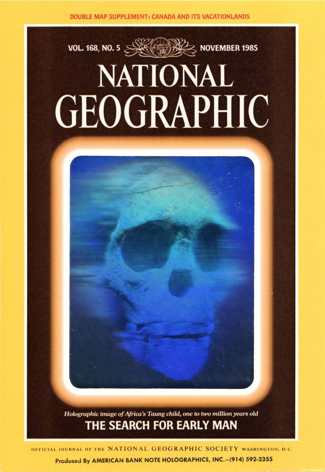 American Bank Note Company Proof of the National Geographic - November 1985