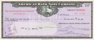 American Bank Note Co. Check