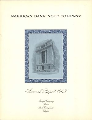 American Bank Note Company Annual Report 1963-1967 - Foregin Currency Bonds Stock Certificates Checks