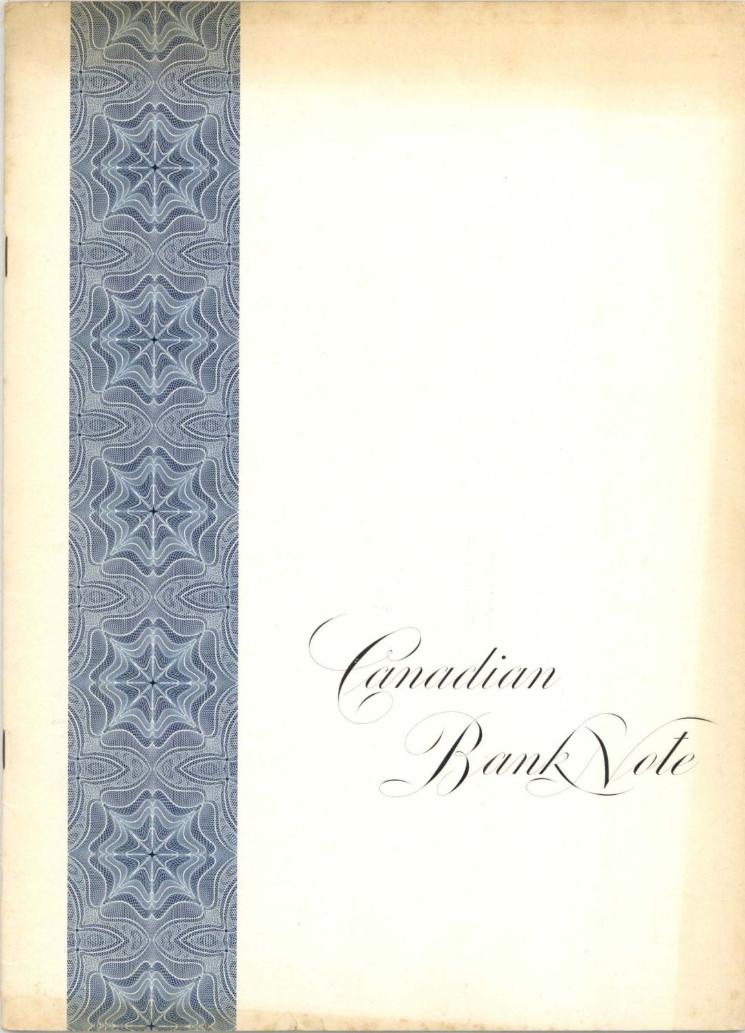 Canadian Bank Note Company Booklet