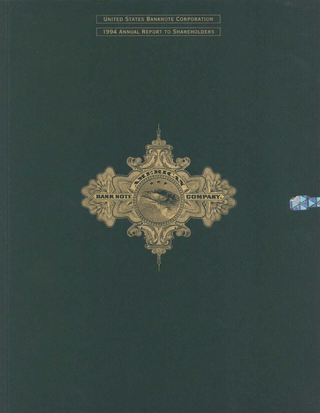 American Bank Note Company Annual Report - 1994 dated Booklet