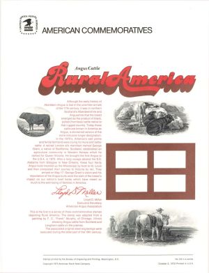 American Bank Note Company American Commemoratives Rural America - 1973 dated