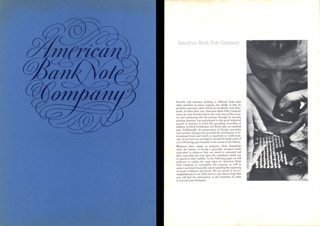 American Bank Note Company Informational Folder
