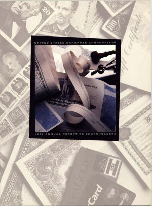United States Banknote Corporation Annual Report - 1992 dated American Bank Note