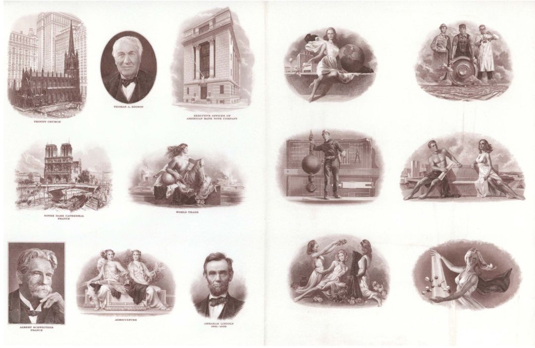 American Bank Note Company Vignette Sample - American Bank Note