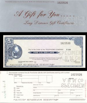 Long Distance Gift Certificates - American Bank Note Specimen