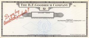 B.F. Goodrich Co. - American Bank Note Company Specimen Checks