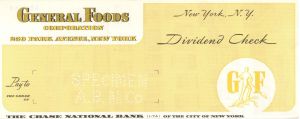 General Foods Corp. - American Bank Note Company Specimen Checks