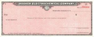 Hooker Electrochemical Co. - American Bank Note Company Specimen Checks