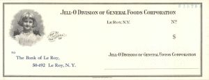 Jell-O Division of General Foods Corp. - American Bank Note Company Specimen Checks
