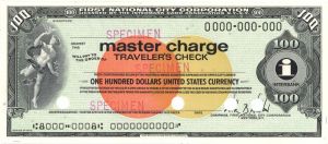 Master Charge Traveler's Check - Various Denominations - American Bank Note Company Specimen Checks
