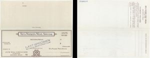 Neva Watkins West, Special - American Bank Note Company Specimen Checks