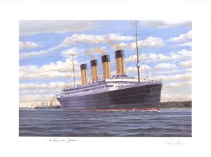 Titanic Print signed by Millvina Dean and S.W. Fisher - Survivor of the Titanic