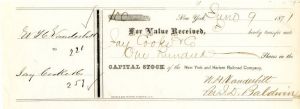 New York and Harlem Railroad Co. transferred to Jay Cooke and Co. - Railway Stock Certificate
