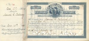 New Jersey Junction Railroad Co. signed by Chaucey Depew and E.V.W. Rossiter - 1898 dated Autographed Stock Certificate