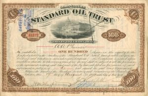 John D. Archbold - Standard Oil Trust - Stock Certificate