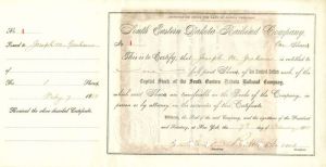 South Eastern Dakota Railroad Co. signed by Robert Harris