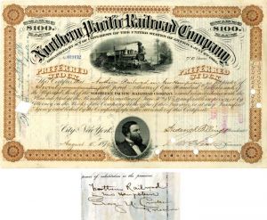 Northern Pacific Railroad Co. issued to Northern Railroad in New Hampshire