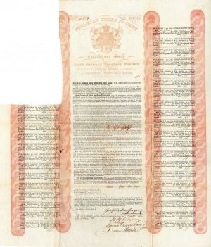 Poyaisian Bond signed by Gregor Mac Gregor - Fraudulent £1,000 Bond - Great History