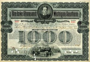 Lake Shore and Michigan Southern Railway Co. issued to Malvina Astor