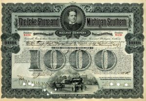 Lake Shore and Michigan Southern Railway Company issued to Sarah L. Winchester
