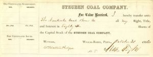 Steuben Coal Co. signed by Moses Taylor