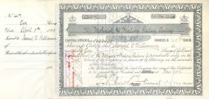 Mohawk and Malone Railway Co. signed by Chauncey M. Depew - 1899 dated Autographed Stock Certificate
