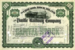 Chicago, Rock Island and Pacific Railway Co. issued to J.S. Bache and Co. - Stock Certificate