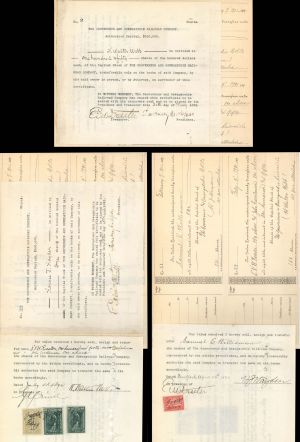 Gouverneur and Oswegatchie Railroad Co. Signed by Chauncey M. Depew - 1892-1898 dated Autographed Stock Certificate
