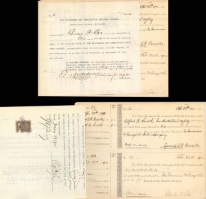 Gouverneur and Oswegatchie Railroad Co. Signed by Chauncey M. Depew - 1892 dated Autographed Stock Certificate