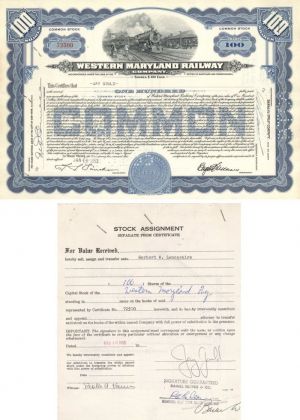 Western Maryland Railway Co. issued to Jay Gould - Could be an ancestor! Stock CertificateStock Certificate