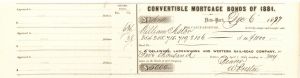 Delaware, Lackawanna and Western Rail-Road Co. Issued to William Astor - Autographed Stocks and Bonds