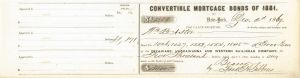 Delaware, Lackawanna and Western Rail-Road Co. Transferred to William B. Astor - 1865, 1869 or 1881 dated Bond