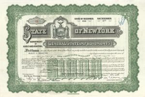 State of New York Issued to Louis D. Brandeis - $1,000 1935 dated Autographed Bond