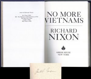 Richard Nixon - No More Vietnams - Autographed Books