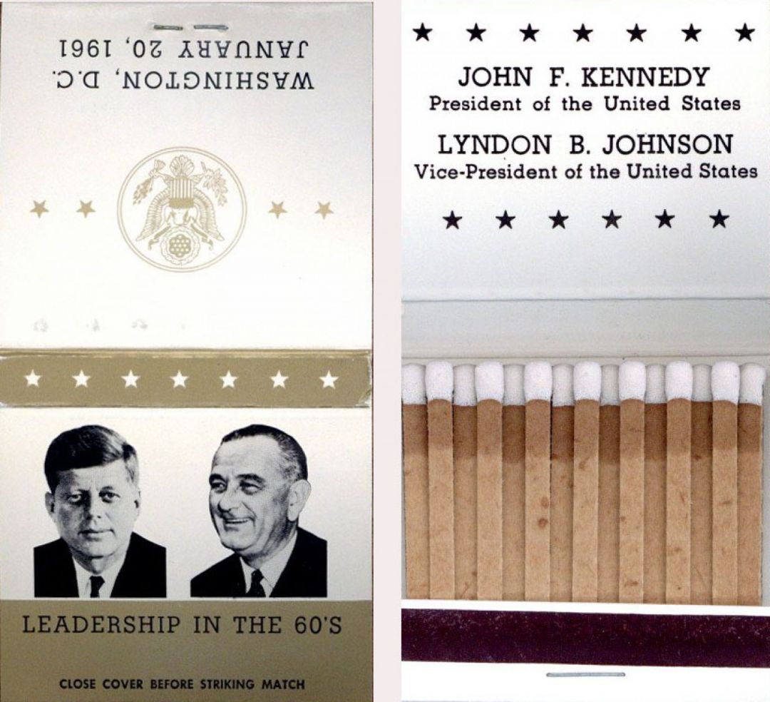 John F. Kennedy, Lyndon B. Johnson Official Inaugural 1961 Matchbook