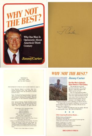 Jimmy Carter Autographed Book - Why Not the Best? - Published While Campaigning for President