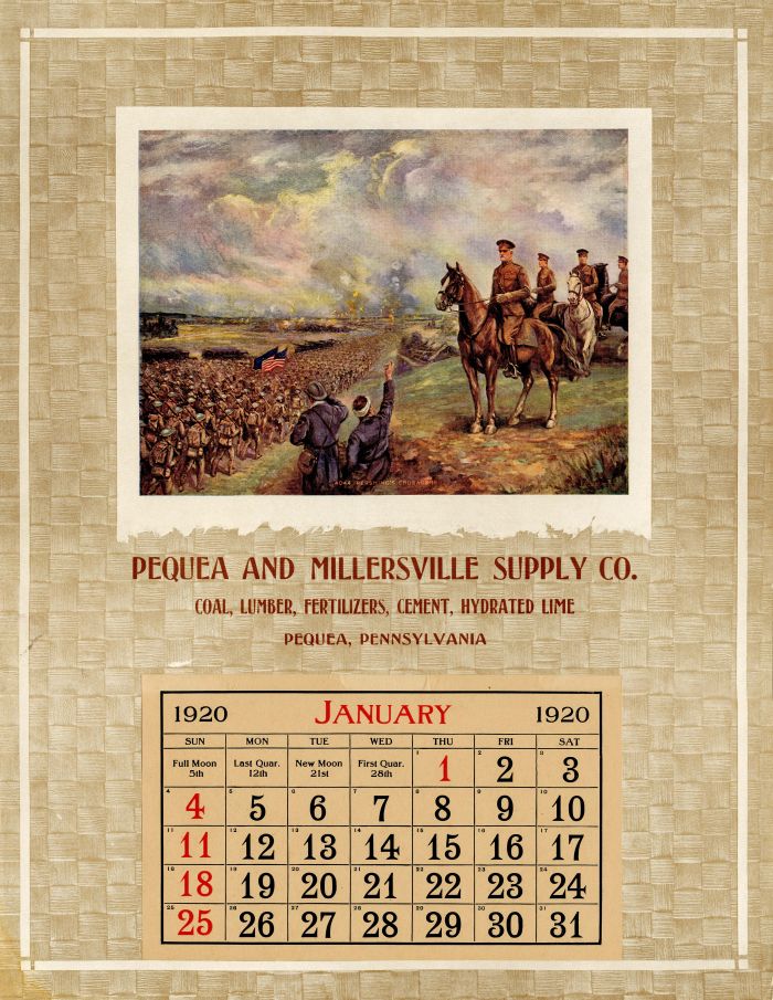Pershings Crusaders Ad Calendar