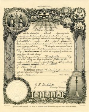 Withdrawal Independent Order of Odd Fellows