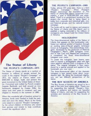 The Statue of Liberty - Hologram - 1985 dated Americana