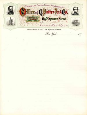 Letterhead for the Office of C. Potter Jr. and Co.