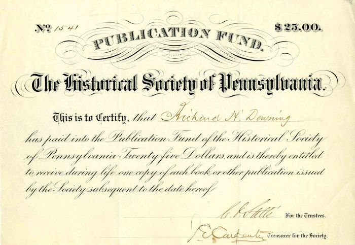 Publication Fund of the Historical Society of Pennsylvania