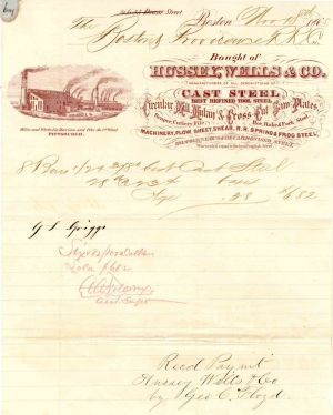 Hussey, Wells and Co. Receipt