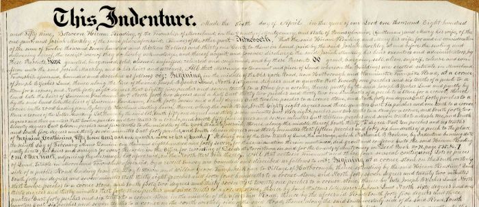 Deed for the purchase of Land