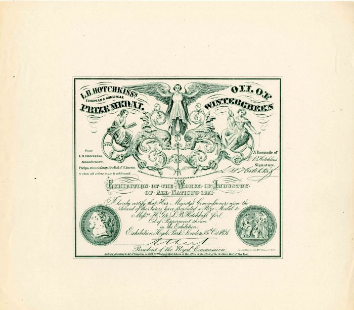 Exhibition of the Works of Industry of all Nations - Crystal Palace Exhibition Certificate