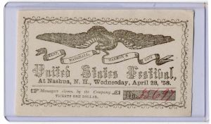 Ticket for United States Festival at Nashua, N.H.