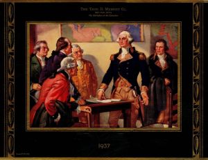 Sample Ad Calendar with George Washington