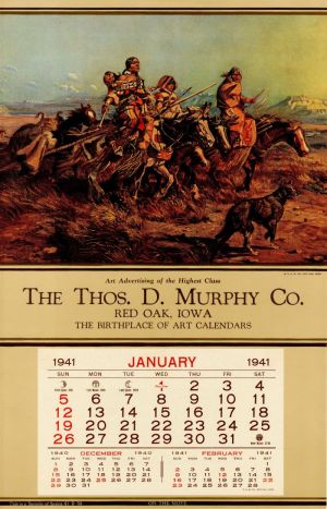Sample Ad Calendar for Thos. D. Murphy Company - Salesman Sample Calendar