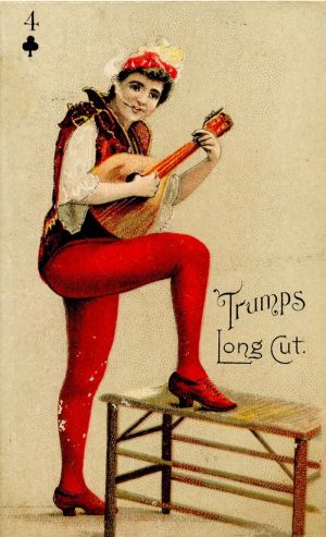 "Trumps Long Cut" Trade Card